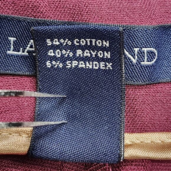 Lands End Pants Womens 24W Red Burgundy Pull On Front Seam Mid Rise Slim Leg - Picture 6 of 13